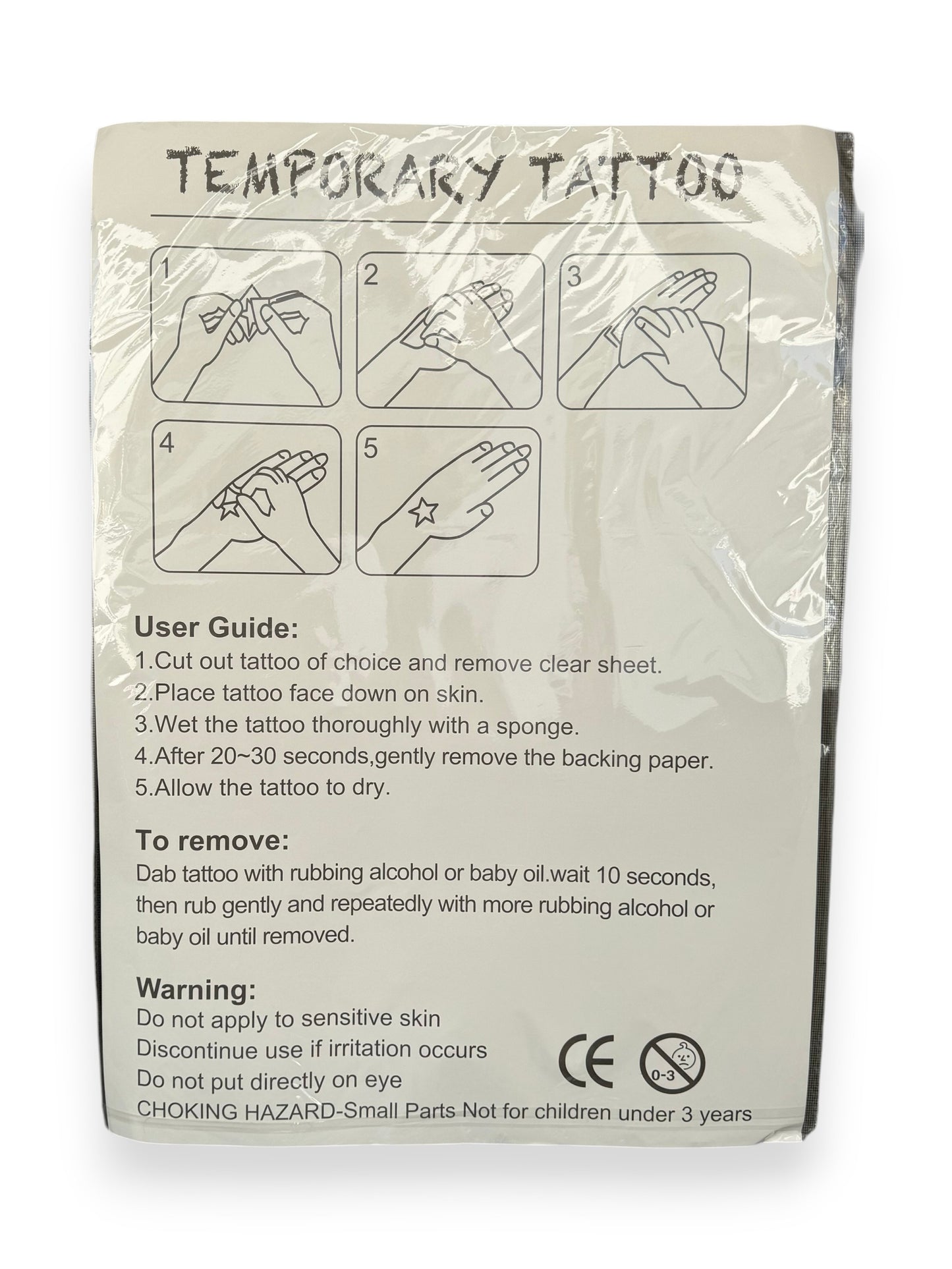 Temporary tattoos set